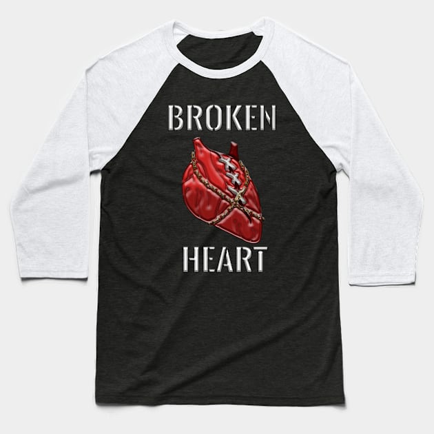 broken heart Baseball T-Shirt by DariaMT